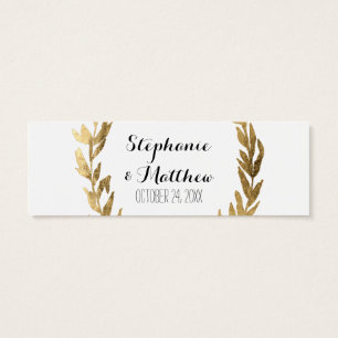 Cartes De Visite do-it-yourself Favoriser Tags Gold Leaf Faux Laure