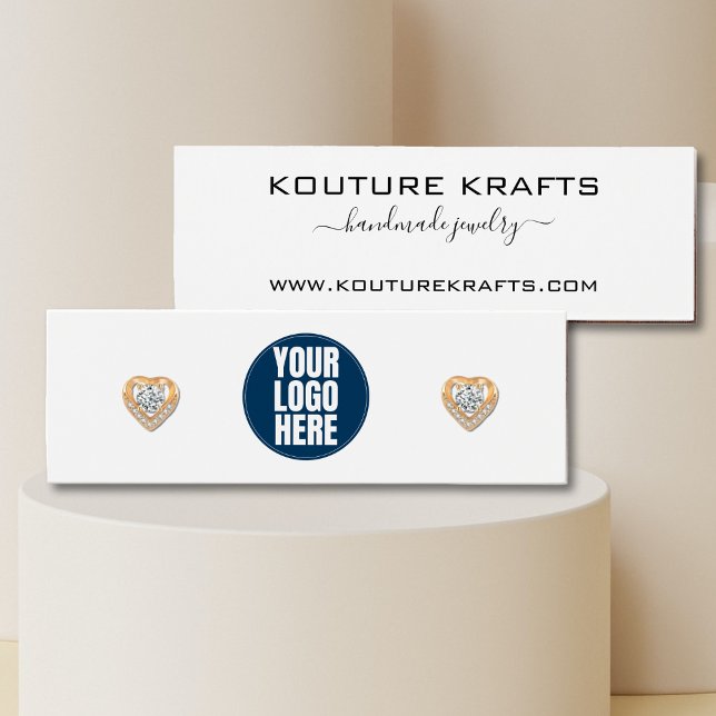 Cartes De Visite do-it-yourself Logo d'entreprise Boucles d'oreille (business logo stud earring display card)