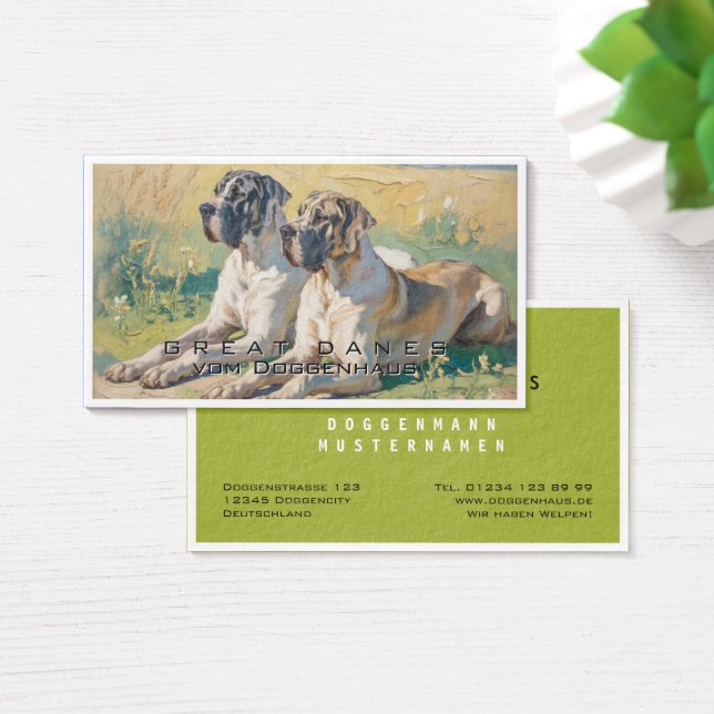 Cartes De Visite Dogue allemand  (Bureau)