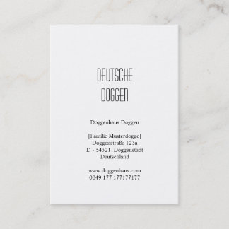 Cartes de visite Dogues Allemands