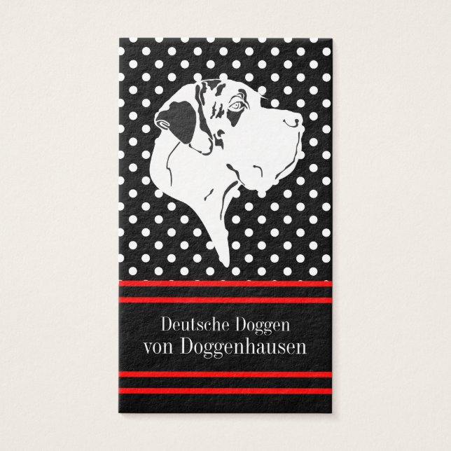 Cartes de visite Dogues Allemands (Devant)