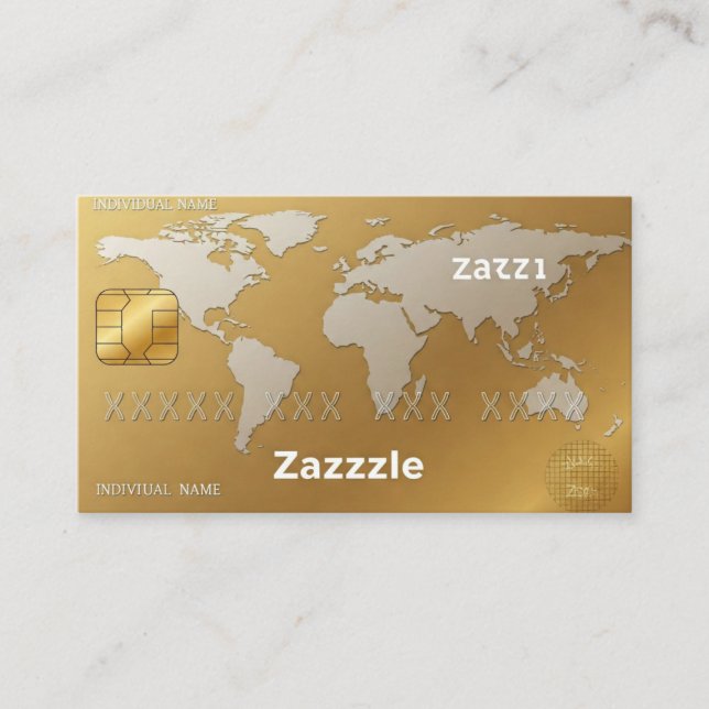 Cartes de visite d'or noir (Devant)