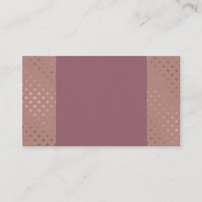 Cartes de visite d'or rose (Devant)