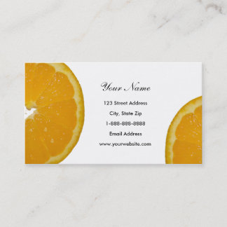 Cartes de visite d'oranges