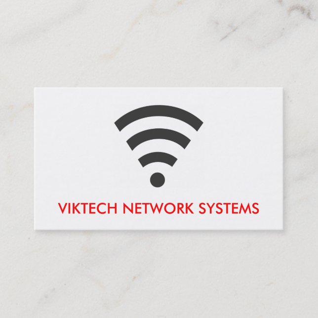 Cartes de visite d'ordinateur de réseau de WiFi (Devant)
