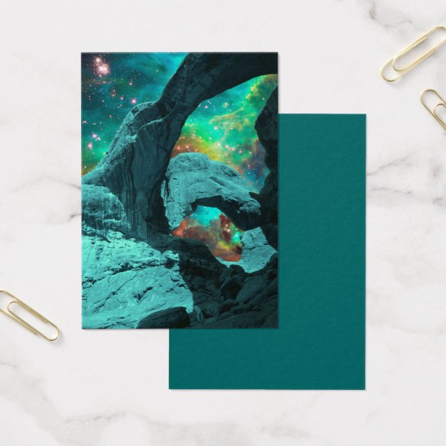 Cartes De Visite Double Arche dans l'espace Art spatial (Bureau)