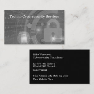 Cartes de visite double face Cybersécurité