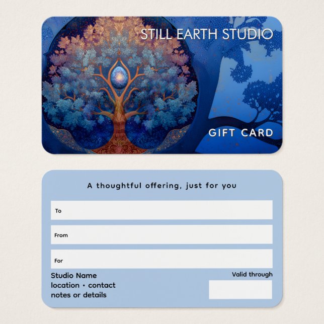 Cartes De Visite Douce Radiance | Arbre de Vie (Devant & derrière)