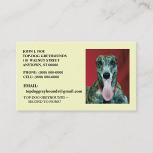 CARTES DE VISITE DOUX D'ANIMAL FAMILIER DE CHIEN