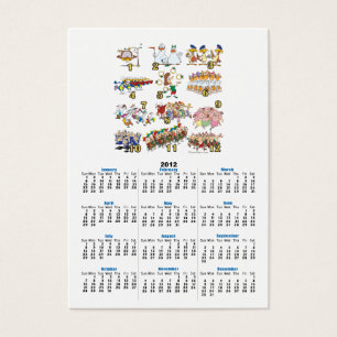 Cartes De Visite douze jours chansons de noël dessin animé