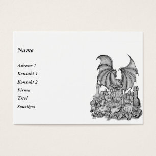 Cartes De Visite Dragon avec Zombie