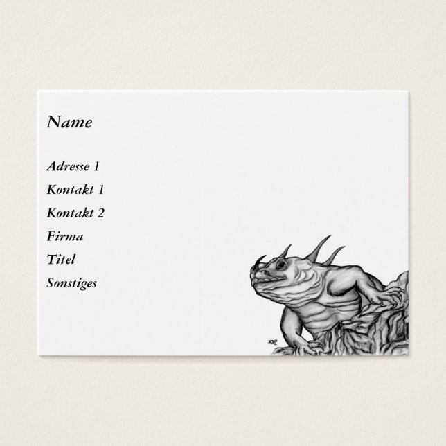 Cartes De Visite Dragon sur le rocher (Devant)