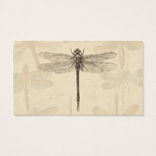 Cartes De Visite Dragonfly Vintage dessin classique