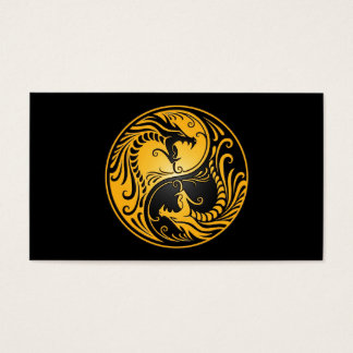 Cartes De Visite Dragons de Yang Jaune et Noir