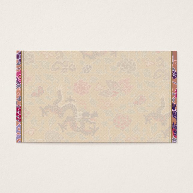 Cartes De Visite Dragons et fleurs (Devant)