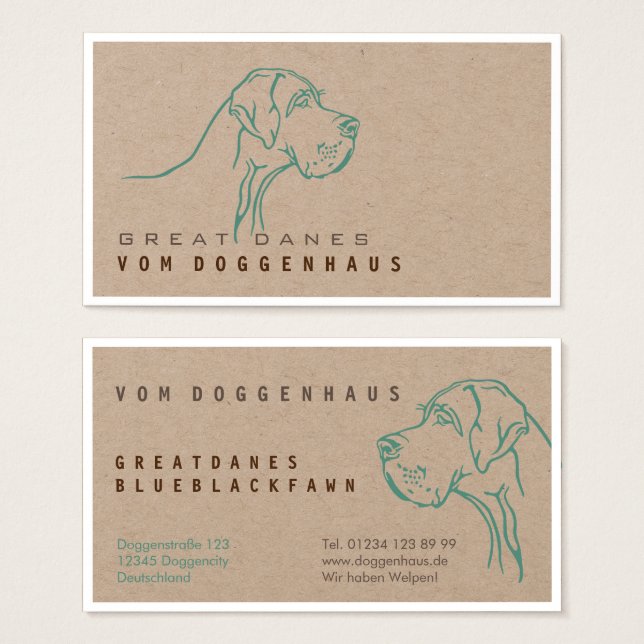 Cartes De Visite Drame danois Pur Dessin (Devant & derrière)