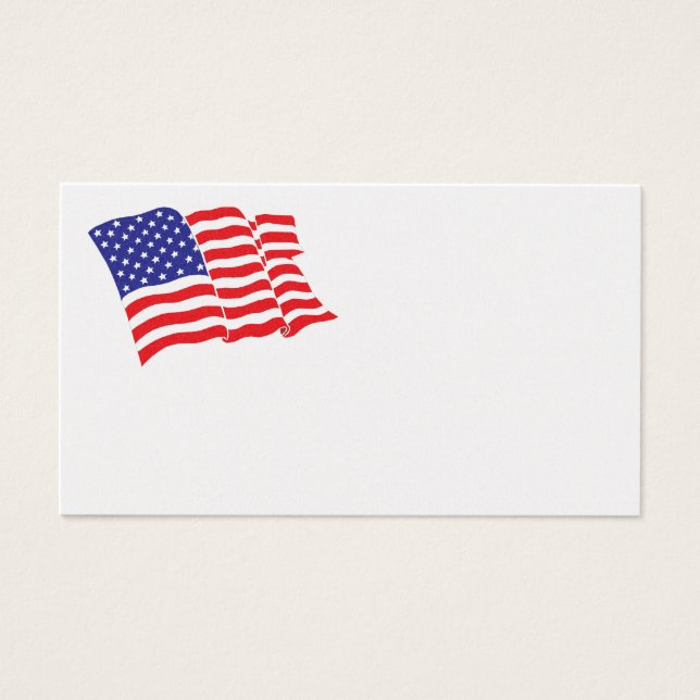 Cartes De Visite Drapeau américain (Devant)