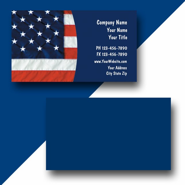 Cartes de visite drapeau américain (Créateur téléchargé)