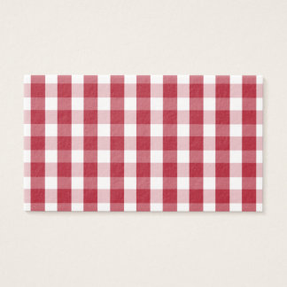 Cartes De Visite Drapeau américain rouge et blanc En vichy vérifié