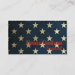 Cartes de visite Drapeau américain rustique vintag