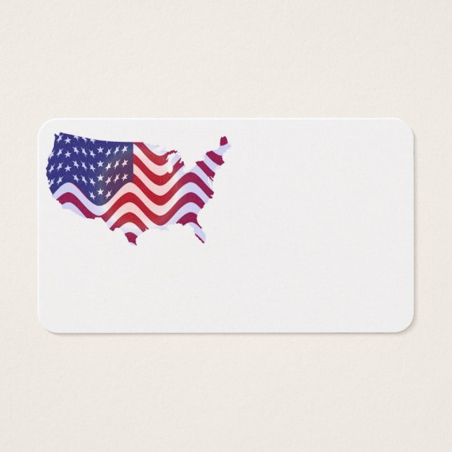 CARTES DE VISITE DRAPEAU AMÉRICAIN WAVY (Devant)