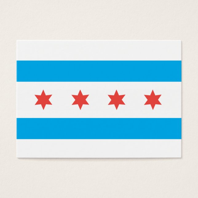 Cartes De Visite Drapeau de Chicago (Devant)