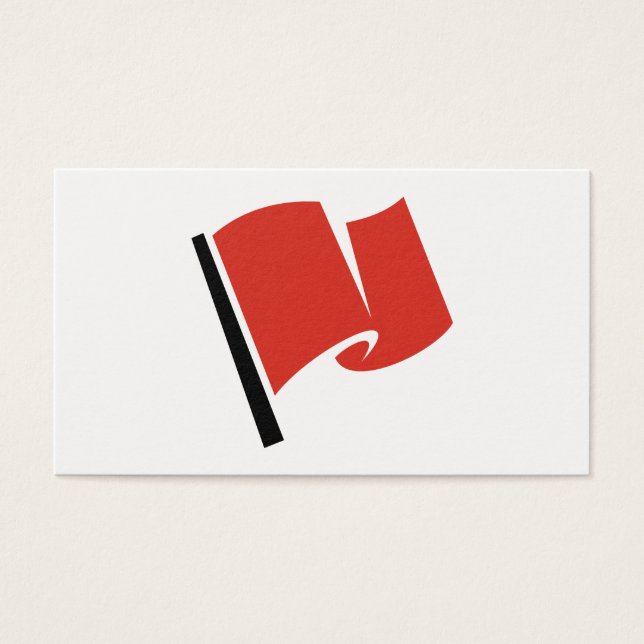Cartes De Visite Drapeau de course rouge (Devant)