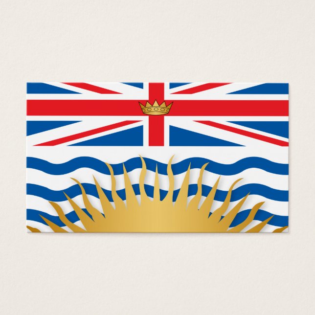 Cartes De Visite drapeau de la Colombie-Britannique (Devant)