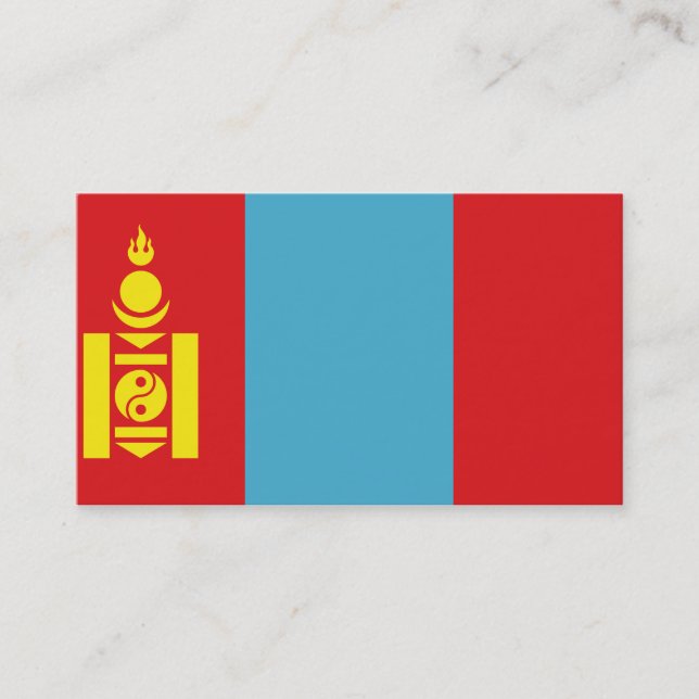 Cartes de visite Drapeau de la Mongolie (Devant)