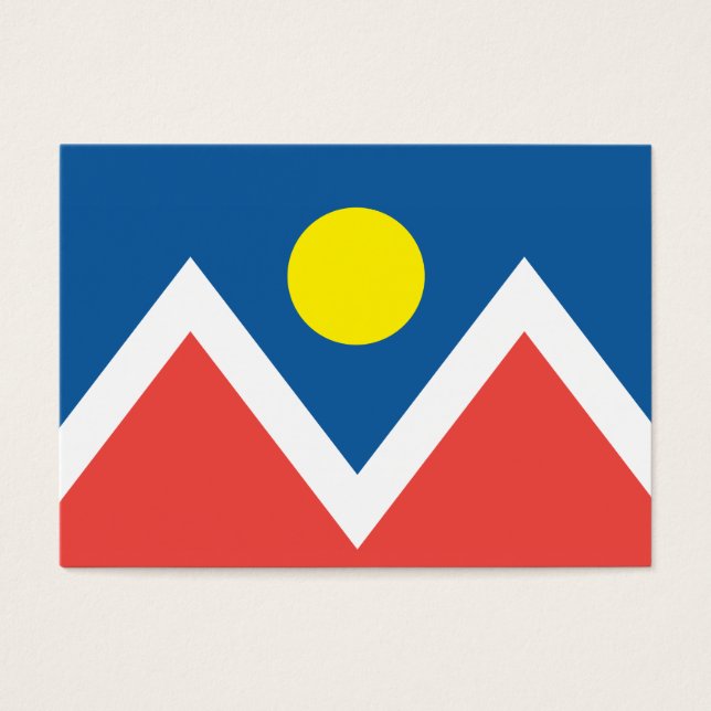 Cartes De Visite Drapeau de la ville de Denver (Devant)