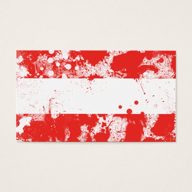 Cartes De Visite Drapeau de l'Autriche (Devant)