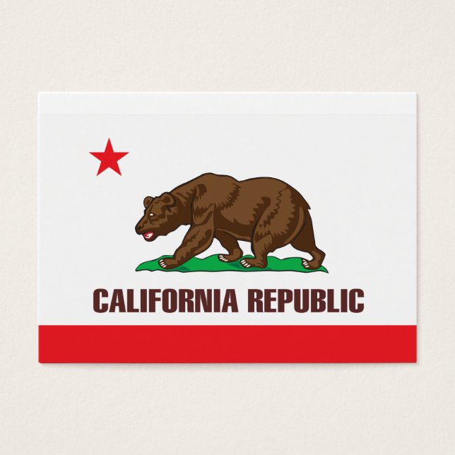 Cartes De Visite Drapeau de l'état de Californie (Devant)