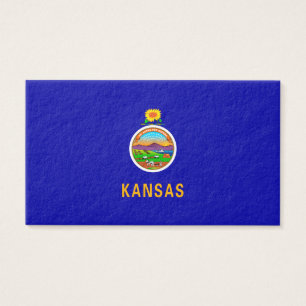 Cartes De Visite Drapeau de l'État du Kansas