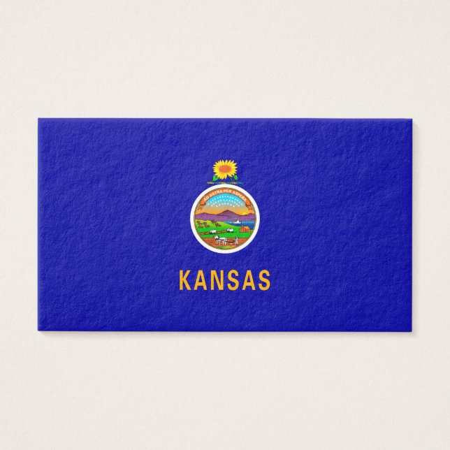 Cartes De Visite Drapeau de l'État du Kansas (Devant)