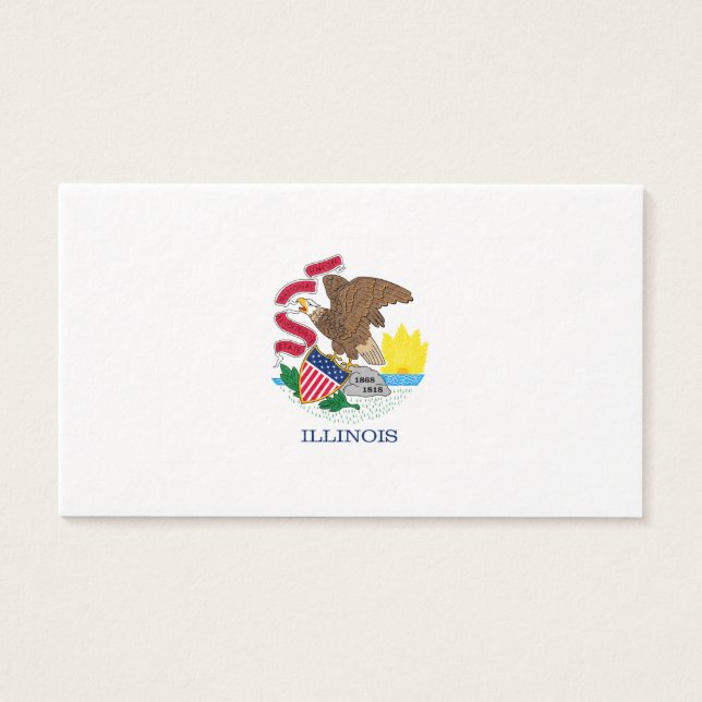 Cartes De Visite Drapeau de l'Illinois (Devant)