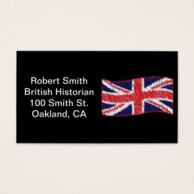 Cartes De Visite Drapeau de l'Union griffée (Devant)