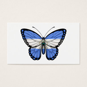 Cartes De Visite Drapeau de papillon du Nicaragua
