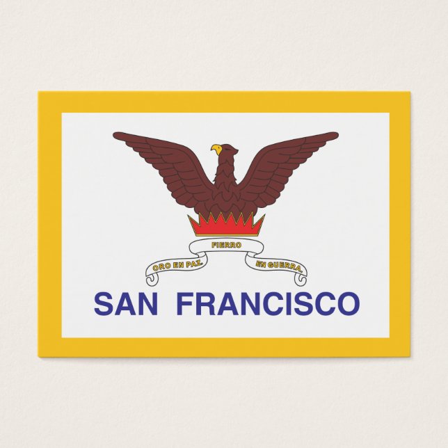 Cartes De Visite Drapeau de San Francisco (Devant)