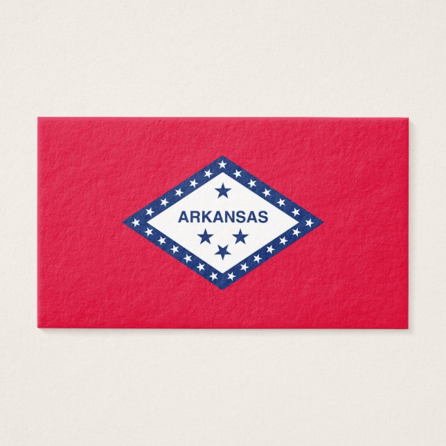 Cartes De Visite Drapeau d'État Arkansas (Devant)