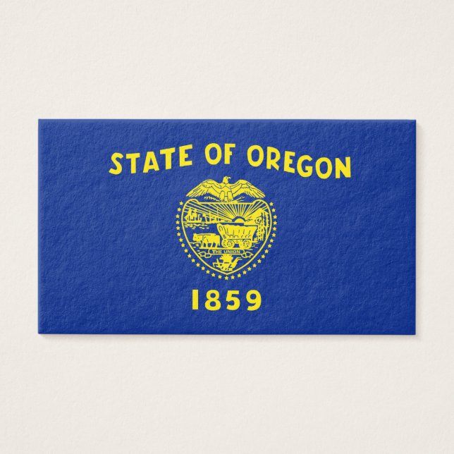 Cartes De Visite Drapeau d'État de l'Oregon (Devant)