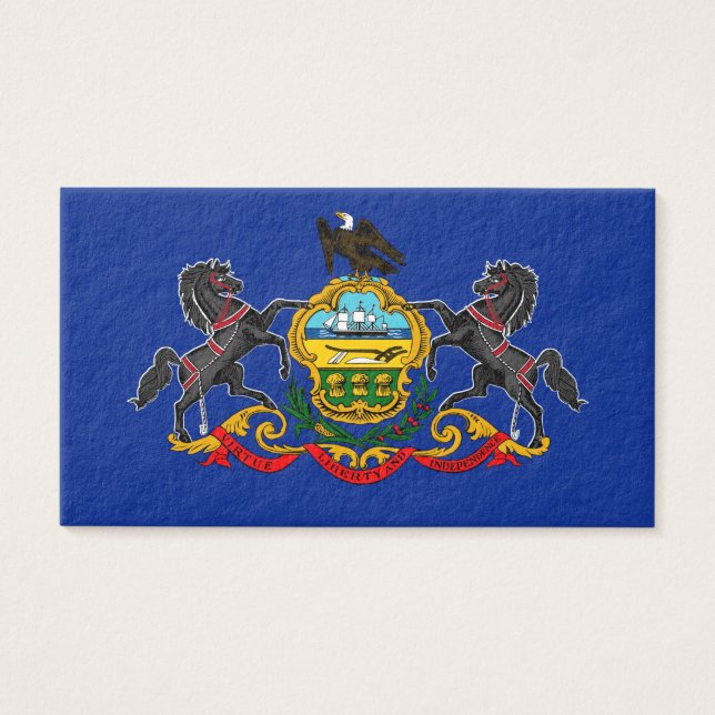 Cartes De Visite Drapeau d'État de Pennsylvanie (Devant)