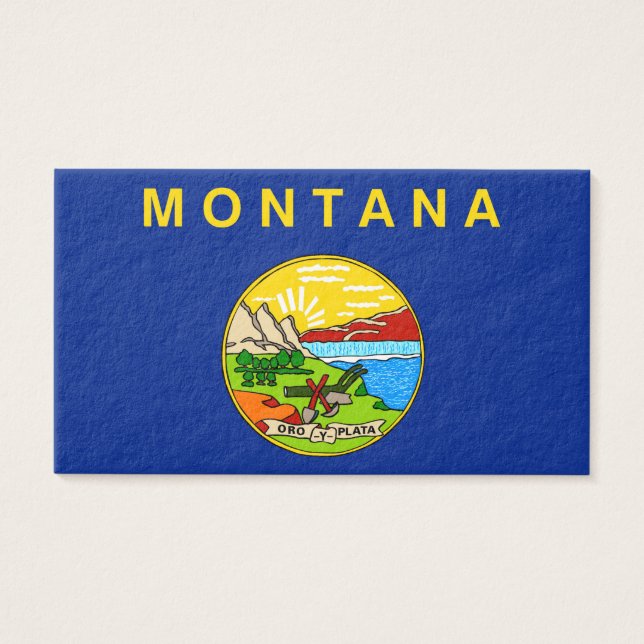 Cartes De Visite Drapeau d'État du Montana (Devant)