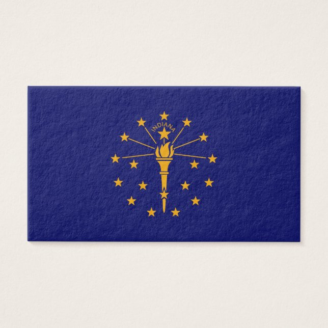Cartes De Visite Drapeau d'état Indiana (Devant)