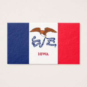 Cartes De Visite Drapeau d'État Iowa