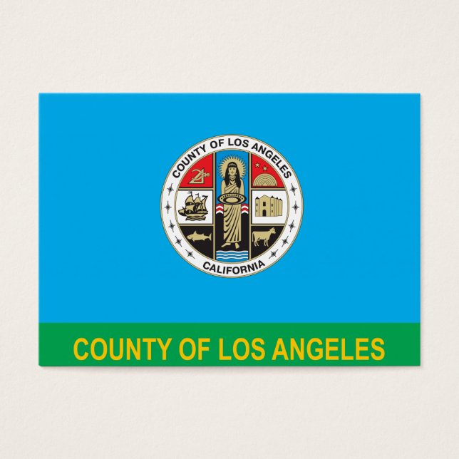 Cartes De Visite Drapeau du comté de Los Angeles (Devant)