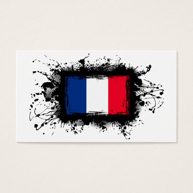 Cartes De Visite Drapeau France (Devant)
