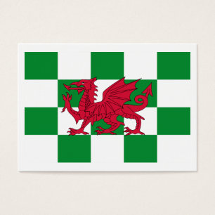 Cartes De Visite Drapeau mystique rouge du dragon celtique du Pays