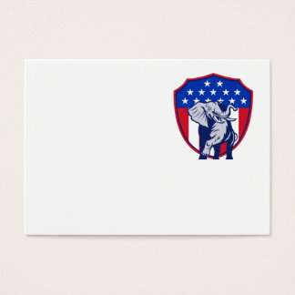 Cartes De Visite Drapeau républicain Eléphant Mascot USA