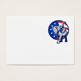 Cartes De Visite Drapeau républicain Eléphant Mascot USA