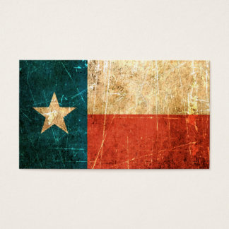 Cartes De Visite Drapeau texan soufflé et usé